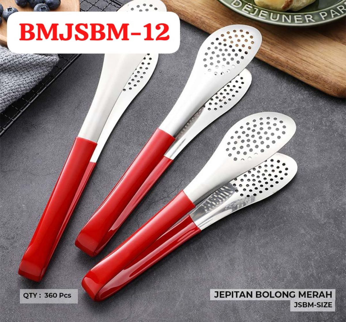 JEPITAN BOLONG MERAH BMJSBM-12 SIZE 12 INCH ISI 30 LUSIN
