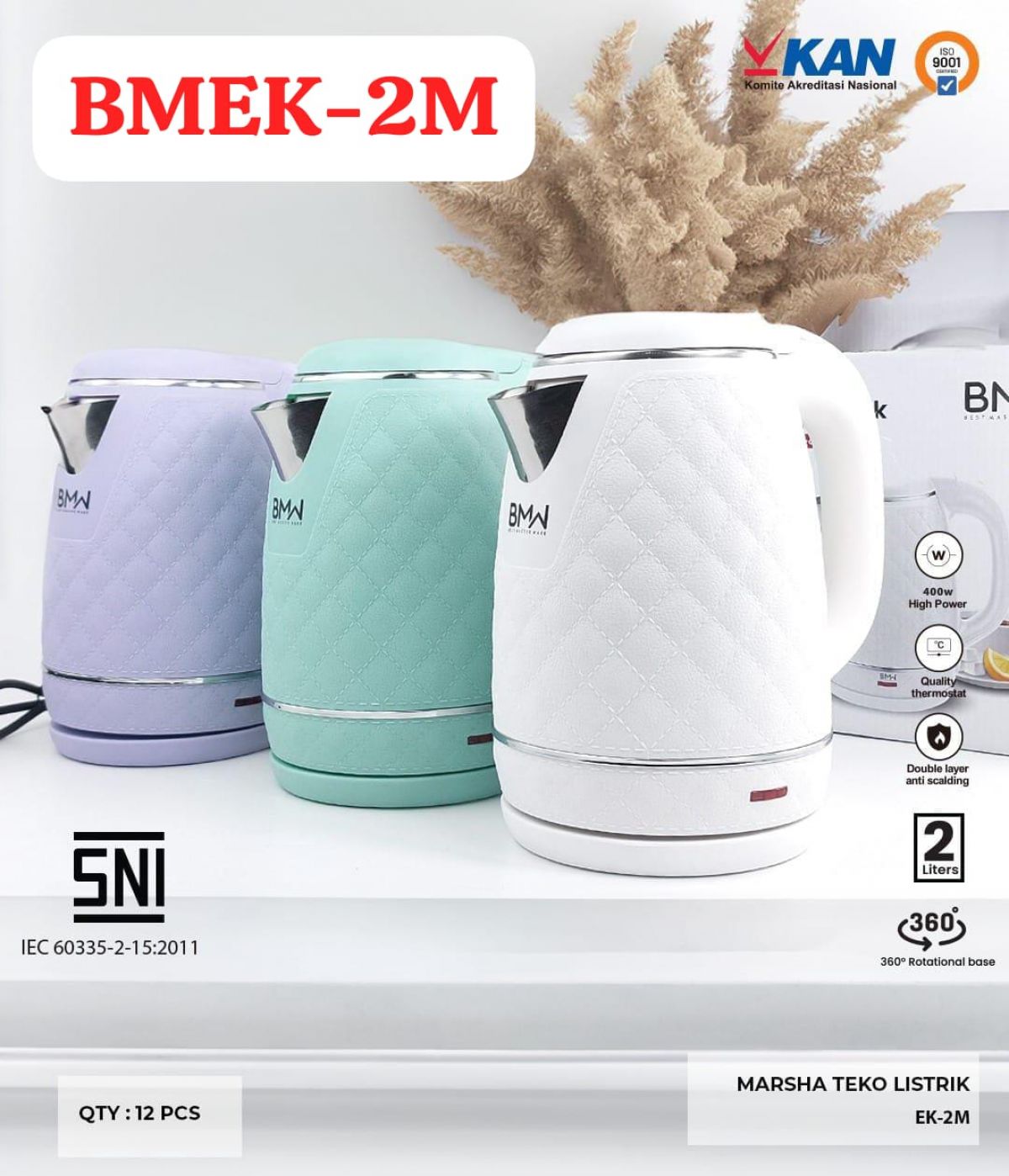 MARSHA TEKO LISTRIK BMEK-2M 2 LITER ISI 12 PCS