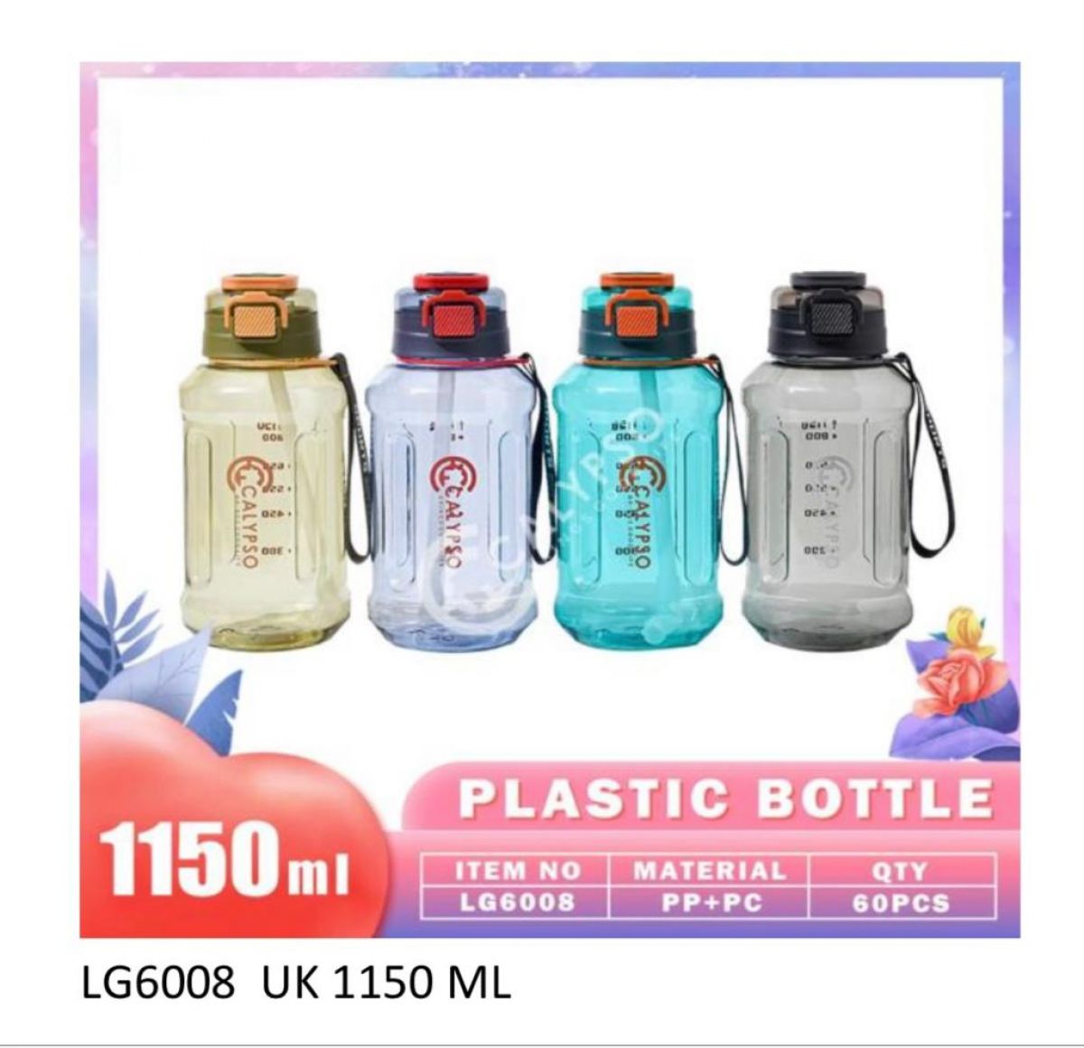 BOTOL MINUM PLASTIK UKURAN 1150 ML