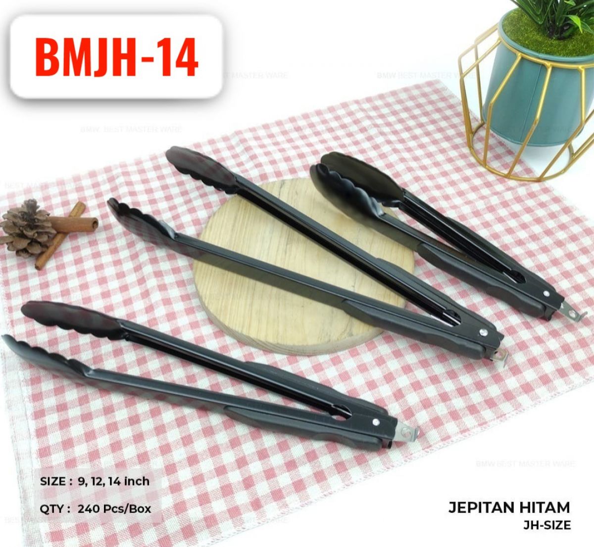 JEPITAN HITAM 14 INCH BMJH-14 ISI 240 PCS