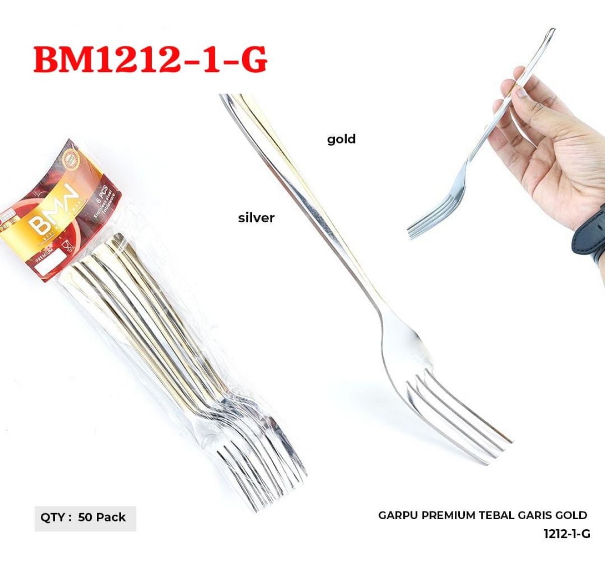 GARPU PREMIUM TEBAL GARIS GOLD BM1212-1-G ISI 50 PACK