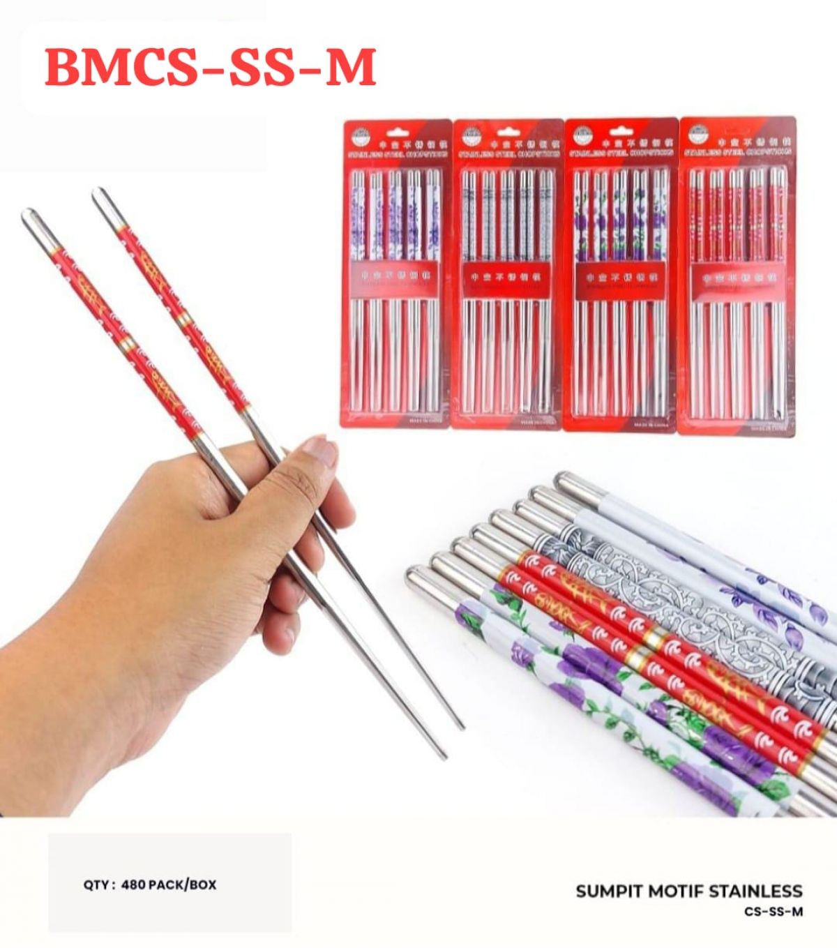 SUMPIT MOTIF STAINLESS BMCS-SS-M ISI 480 PACK