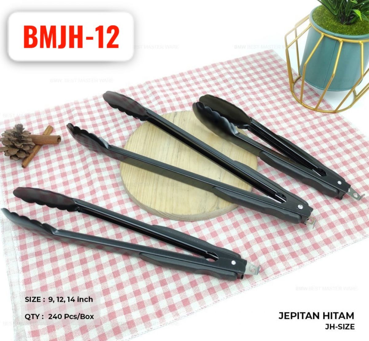 JEPITAN HITAM 12 INCH BMJH-12 ISI 240 PCS