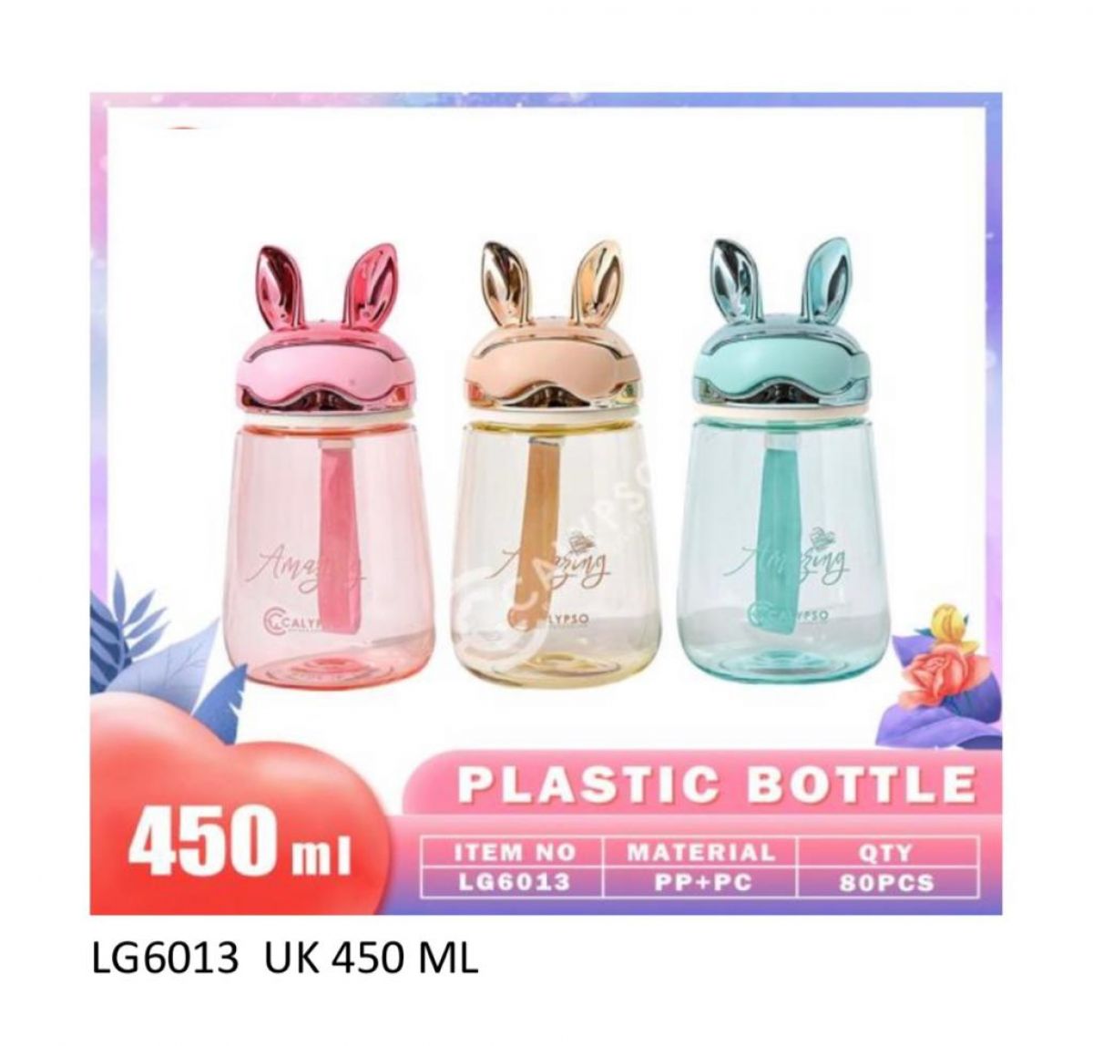 BOTOL MINUM PLASTIK UKURAN 450 ML CL-LG6013