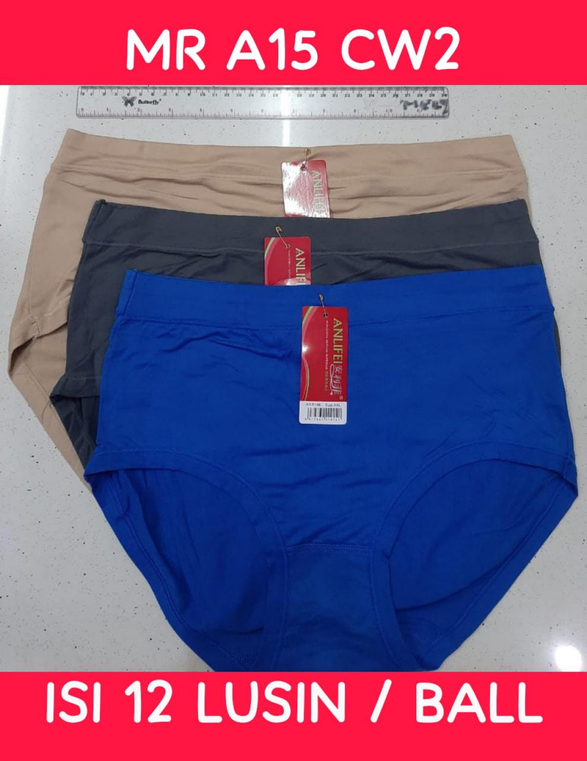 CELANA DALAM MR A15 CW2 UKURAN XXL ISI 12 LUSIN