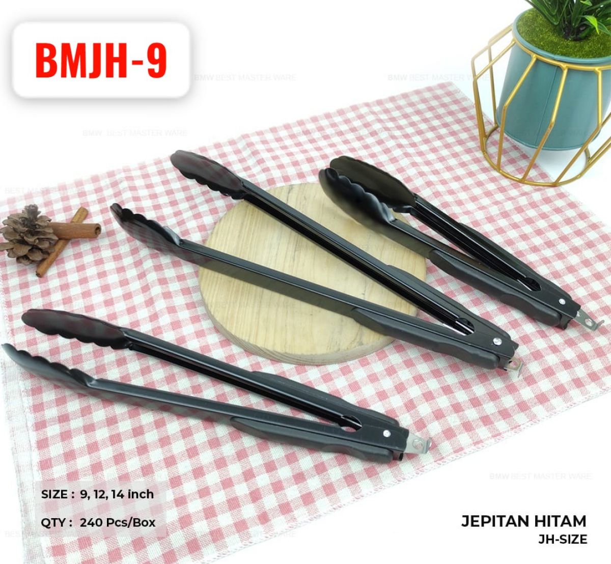 JEPITAN HITAM 9 INCH BMJH-9 ISI 240 PCS